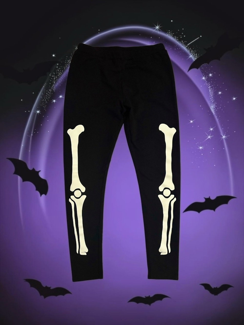The Children’s Place Halloween Skeleton Fleece‑Lined Leggings Girls Size 16 XXL